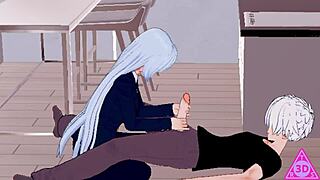 Miwa From Jujutsu Kaisen Engages In Intense Sex, Blowjob, Handjob, And Cumshot In Uncensored Koikatsu Scene