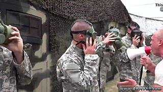 MILKED for SPERM, Black Naked Army Men JERK OFF