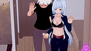 Miwa From Jujutsu Kaisen Engages In Intense Sex, Blowjob, Handjob, And Cumshot In Uncensored Koikatsu Scene