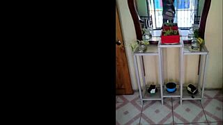 Cleaning lady rips clothes in sexy outfit for amateurs