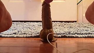 is that cum erupting from anal?