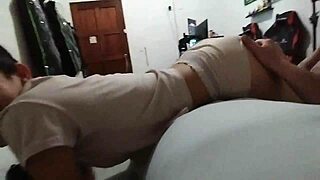crazy latina teen 18+ masturbates and sucks dick in pov homemade!