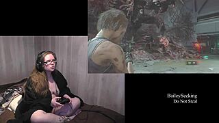 naked resident evil 3 playthrough with fat brunette and natural tits