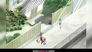 Fauna and Jordh Eagerly Share Kosuke Kawakami's Huge Monster Cock in Anime Scene