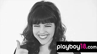 Claire Sinclair shows big tits outdoors!