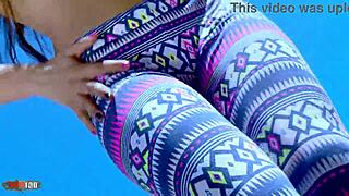 Is cute whore Gala Brown naked and masturbating by the pool?