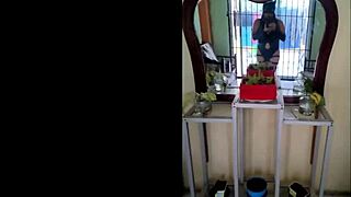 Cleaning lady rips clothes in sexy outfit for amateurs