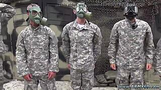 MILKED for SPERM, Black Naked Army Men JERK OFF