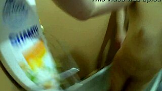 Caressing that big cock in the bathtub 😍 then fucking from behind in close-up.