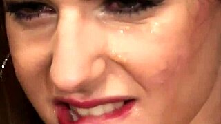 HD beautiful girl POV blowjob and sperm cover her face