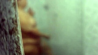 big ass bbw stroking monster cock in shower