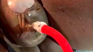 my pussy pump got me squirting with labia spread so wide!