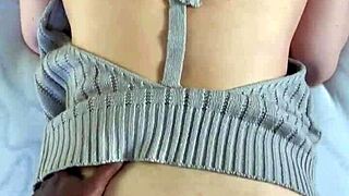 i fucked a japanese girl wearing her new pullover in doggystyle and shot cum on her ass