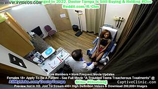 The doctor's office natural tits exam for teen patient Eliza Shields