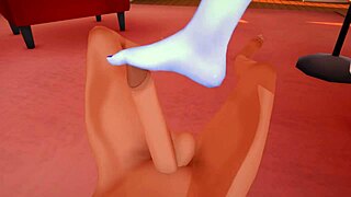 dragon ball vados gives monster footjob and feet licking in 3d clip