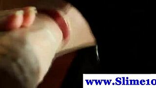 Hot bukkake euro lesbians at gloryhole getting cumshots, all covered in jizz and facials from the blowbang toys