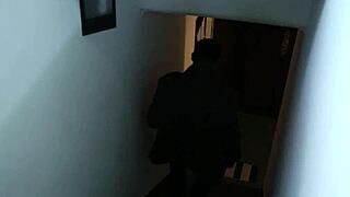 His wife gets fucked by her lover and the blonde cuckold watches