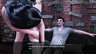 Monica rubs cock roughly in bar for masturbation and creampie