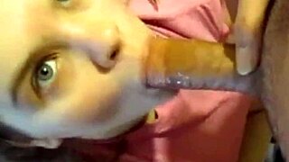 Lexi's sucking and kissing that hard cock balls deep