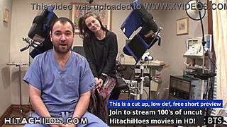 Medical experiment with Lainey's natural tits and moaning