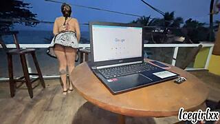 I borrowed a lighter from the naughty guy next door and invited him to screw. Soaked everything!