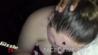 Feeling the passion in this interracial sloppy blowjob with a white BBW.