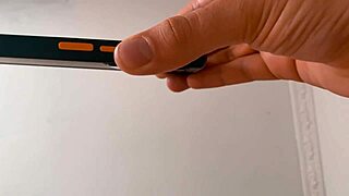 Only amateur scene of a naked attractive young couple having sex with the camcorder placed in front of the girl to capture her POV creampie