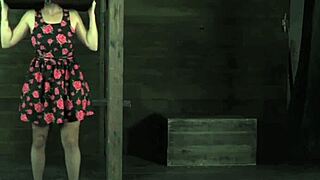 Restrained Sub Whipped By Maledom On Big Ass In Bondage With Stockings And Heels.