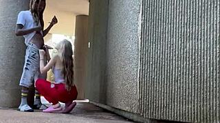 first time sucking dick outside?