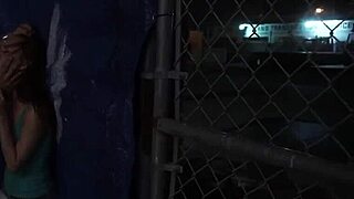 Blonde fucked outdoors in rough public bang-out, anya bound in bondage