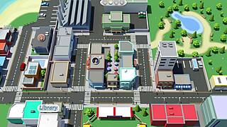 Blonde slut rides cock in shower gameplay