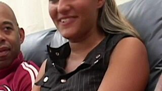 Blonde Girl Bangs Black Guys In Group