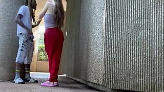 first time sucking dick outside?