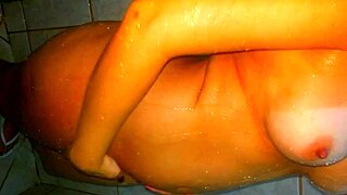 Husband Films His Wife Naked in Shower, Showing Her Big Butt and Juicy Tits