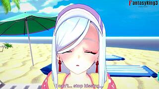 Shenhe In Bikini Blowjob And Titjob Pov Genshin Impact