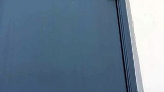 Jacking Off At The Door With Homemade Fun