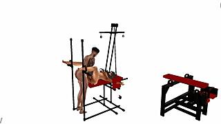 Hey, check this wild BDSM machine posing in a shop cartoon!