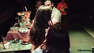 Lesbian Models Striptease with Clothes Ripped