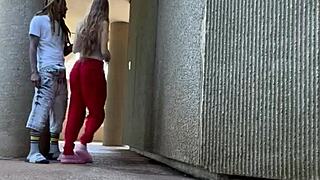 first time sucking dick outside?