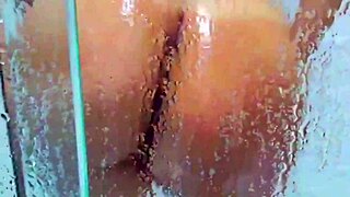 Husband Films His Wife Naked in Shower, Showing Her Big Butt and Juicy Tits