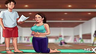 Summertimesaga yoga session with teen character e1 91
