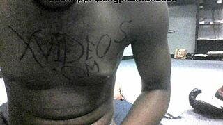 Second round of cum's while banging black cock and webcam