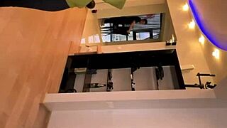 Wife chats with husband on phone while cum drips from her face