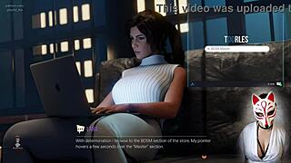 lara's croft adventures: episode 6, intense masturbation session