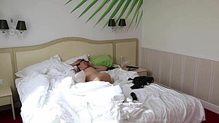 Sofi ties herself up in bondage