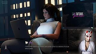 lara's croft adventures: episode 6, intense masturbation session