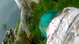 Redgrrl Gets Naughty with Outdoor Sexy Time by the Lake