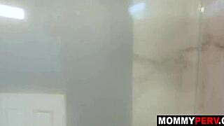 horny stepmom joins me in bathroom for taboo jerk off instructions