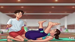 Summertimesaga yoga session with teen character e1 91