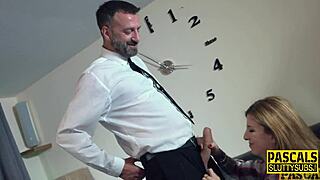 kinky tattooed submissive deep throats